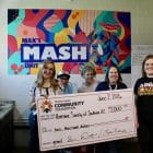 Image of the HSSA group accepting the grant with Florence Copper